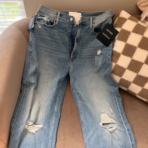 MOTHER
Study Hover high-rise straight-leg jeans size 30